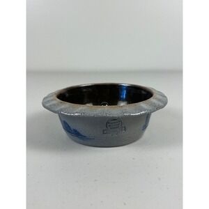 Rowe Pottery Works 1987 Salt Glazed Apple Pie Baker Stoneware Scallop Bowl 5.5"